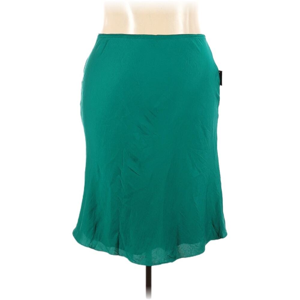 INC International Concepts Bias Cut Satin Midi Skirt 1X